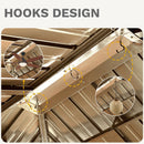 DWVO 12x20 ft Hardtop Gazebo Outdoor Heavy Duty Aluminum Gazebo with Nettings and Curtains, Combined of Horizontal and Vertical Stripes Roof for Patio, Backyard, Deck, Lawns and Balcony, Bronze