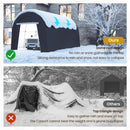 FansaFurn Carport, 10X20 Ft Round Portable Garage, Steel Heavy Duty Carport with Ground Stakes, Tensioner and 2 Roll Up Windows PE Fabric Car Port, Garage, Storage Shed, Tent for Storage, SUV