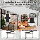 10’ x 14’ Gazebo Pergola Awnings for Patio, Wall Mounted Gazebos Pergola on Clearance with Metal Frame, Lean to Gazebo Patio Canopy Outdoor Pergolas for Patios, Deck, Porch, Backyard