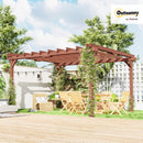 Outsunny 11' x 12.5' Outdoor Pergola, Wood Pergola Gazebo Grape Trellis with Stable Structure for Climbing Plant Support, Patio, Deck, Backyard, Lawn