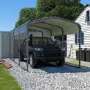 VEIKOU 10'x15' Heavy Duty Car Shelter with Thick Steel Roof, Upgraded Extra Large Carport Garage Kit for Shade