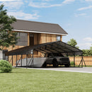 20 x 30 FT Metal Carport with Galvanized Steel Roof, Heavy Duty Metal Roof Carport with Enhanced Base, Tall MetalCarport Kits Garage for Tractors, Trucks, Boats, Cars