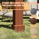 BlueWish 12’ x 14’ Cedar Wood Patio Pergola with Slatted Trellis Roof, Outdoor Pergola Backyard Gazebo with Solid Structure for Deck Yard Grill Party Garden