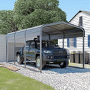 VEIKOU 10'x15' Heavy Duty Car Shelter with Thick Steel Roof, Upgraded Extra Large Carport Garage Kit for Shade