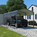 Yardenaler 10x15 FT Heavy Duty Metal Carport, Car Port Canopy with Metal Roof, Garage Car Shelter Shade for Outdoor, Car, Truck, Boat, Gray