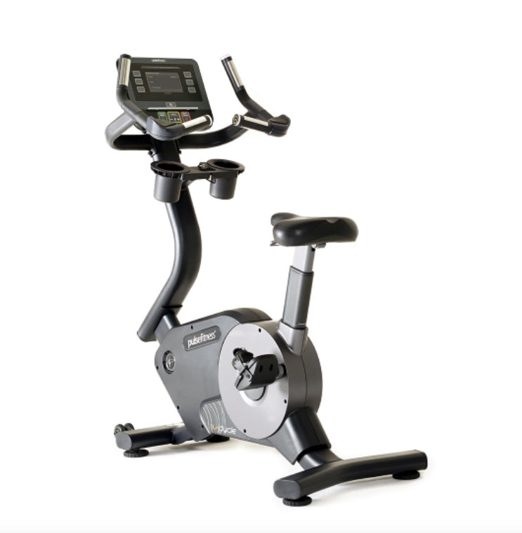 Refurbished Pulse Fitness U-Cycle 240G – Upright Cycle with 7" Cardio Console