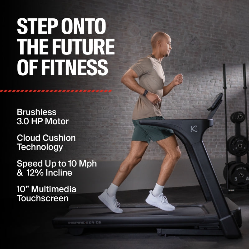 Inspire Fitness T4S Folding Treadmill with Touchscreen Display