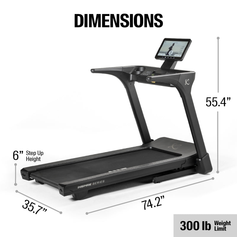 Inspire Fitness T5S Folding Treadmill with Touchscreen Display