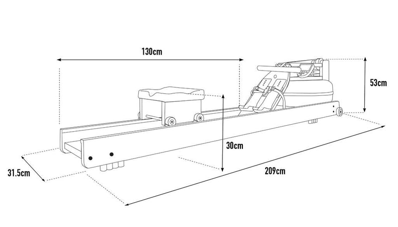 WaterRower Original  - Oak with S4 Performance Monitor